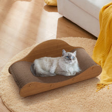 Extra-Large Corrugated Cat Scratcher and Lounger – Curved Resting Bed for Indoor Cats