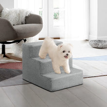 3/4/5-Step Non-Slip Dog Stairs with Washable Corduroy Cover – Grey