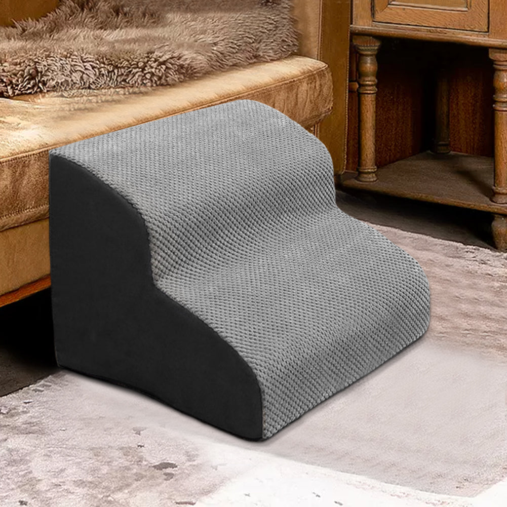 Soft Pet Stairs with Non-Slip Base – 2/3/4-Step Foam Ramp with Removable Washable Cover
