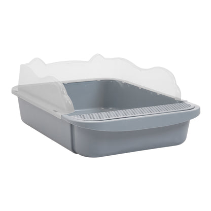 Semi-Closed Cat Litter Box – Splash-Proof, Odour Control, Travel-Friendly, for Large Cats