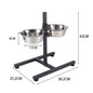 Adjustable Double-Bowl Pet Feeder – Elevated Stand for Cats & Dogs, Anti-Slip & Hygienic Design
