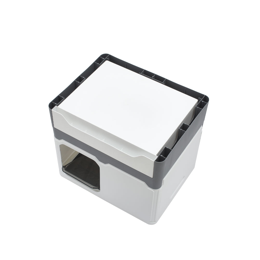 Enclosed Cat Litter Box with Pull-Out Drawer and Scoop – Privacy-Focused, Easy-Clean Design