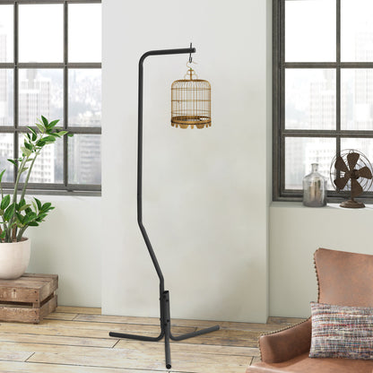 Metal Bird Cage Hanging Stand – Tripod Base for Home & Garden