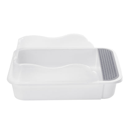 Semi-Closed Cat Litter Box – Splash-Proof, Odour Control, Travel-Friendly, for Large Cats