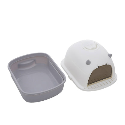 Little Devil Design Enclosed Cat Litter Box – Privacy, Easy Access, and Mess-Free
