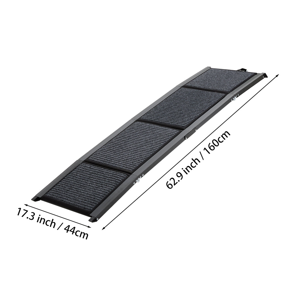 Outdoor Foldable Metal Dog Ramp – Non-Slip Pet Ladder for Cars, Trucks, and SUVs