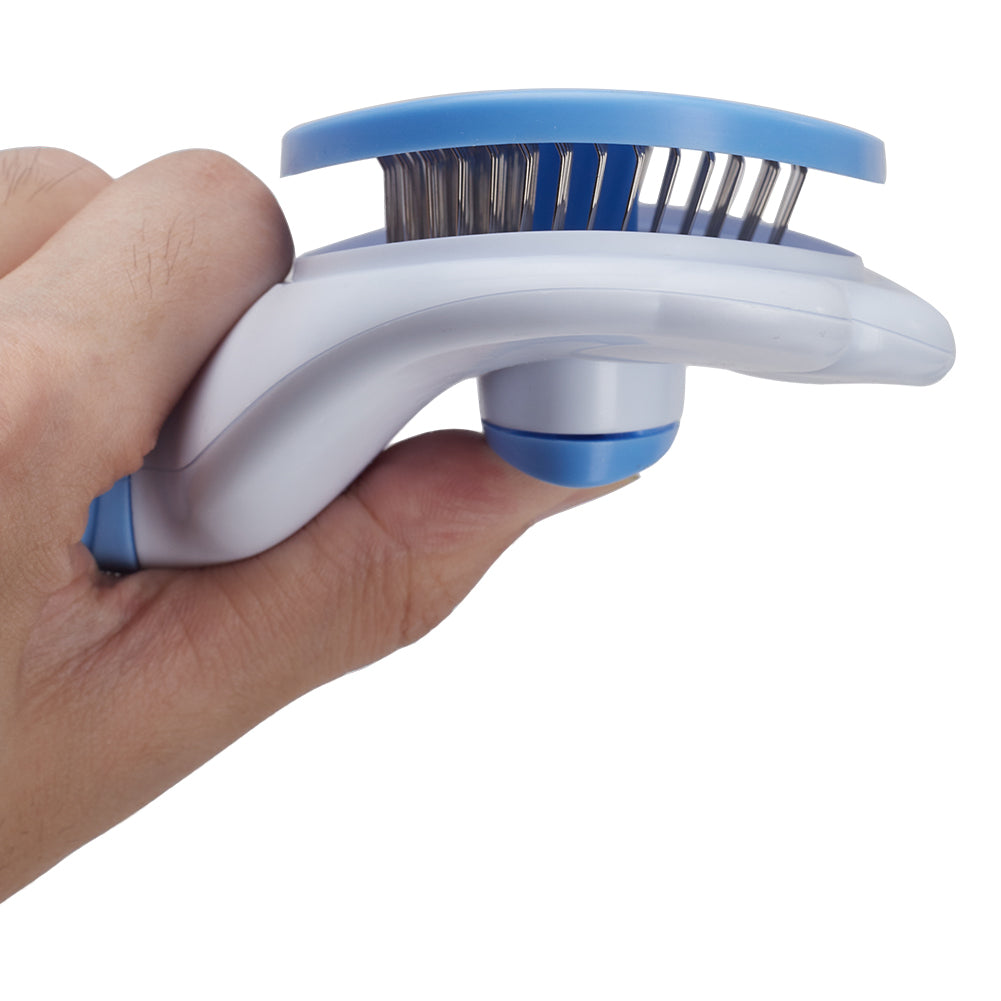 Pet Grooming Brush – Stainless Steel Bristles for Cats, Dogs & Rabbits – Gentle & Efficient Fur Removal Tool
