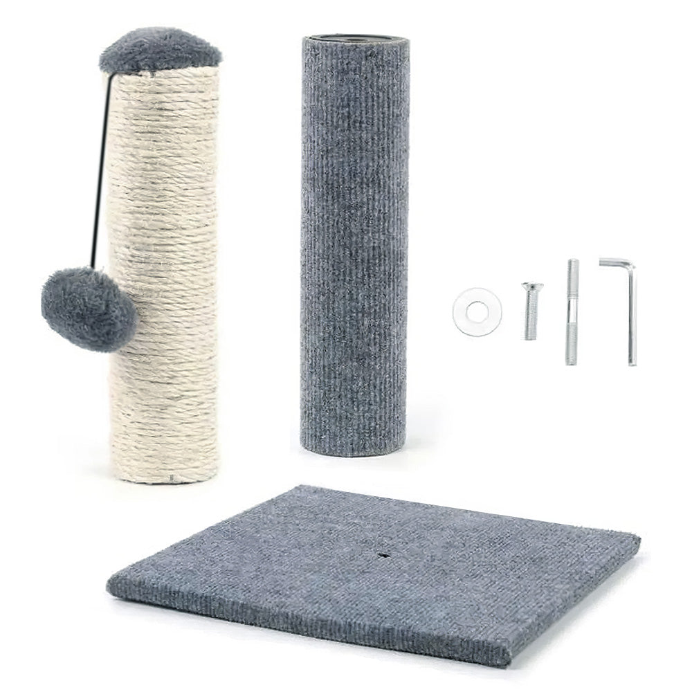 Natural Sisal Cat Scratching Post with Hanging Ball – Stable Base & Fun Design for Indoor Cats