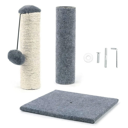 Natural Sisal Cat Scratching Post with Hanging Ball – Stable Base & Fun Design for Indoor Cats
