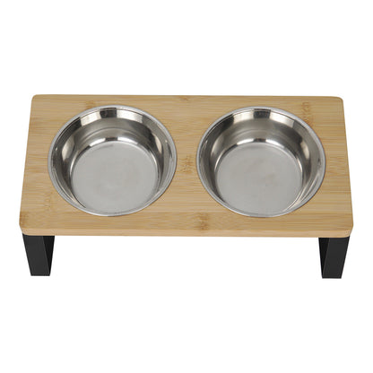 Elevated Dual-Bowl Pet Feeder – Stylish & Comfortable Feeding Stand for Cats and Dogs