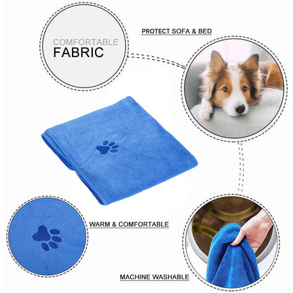 2-Pack Quick-Dry Pet Towels – Soft & Absorbent Bath Towels for Dogs and Cats