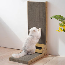 L-Shaped Cat Scratcher with Interactive Toys