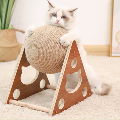 Cat Scratching Ball Natural Sisal Scratcher Pet Toy, CT0680