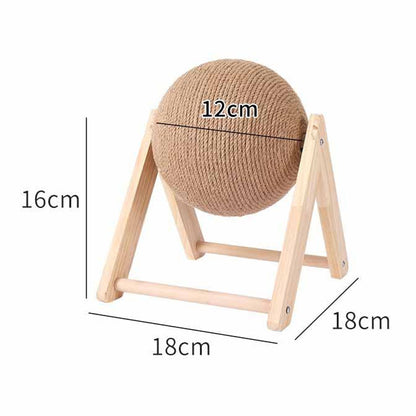 Cat Scratching Ball Natural Sisal Scratcher Pet Toy, CT0681