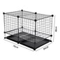 Foldable Black Dog Crate with Dual Removable Trays – Ideal for Small Breeds