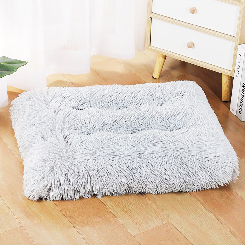 Plush Rectangle Pet Bed with PP Cotton Fill – Soft, Comfortable & Stylish
