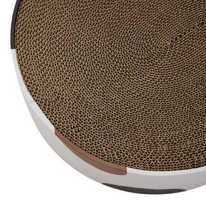 Oval Cardboard Cat Scratching Board & Pet Bed – Eco-Friendly Claw Scratcher and Cozy Resting Spot