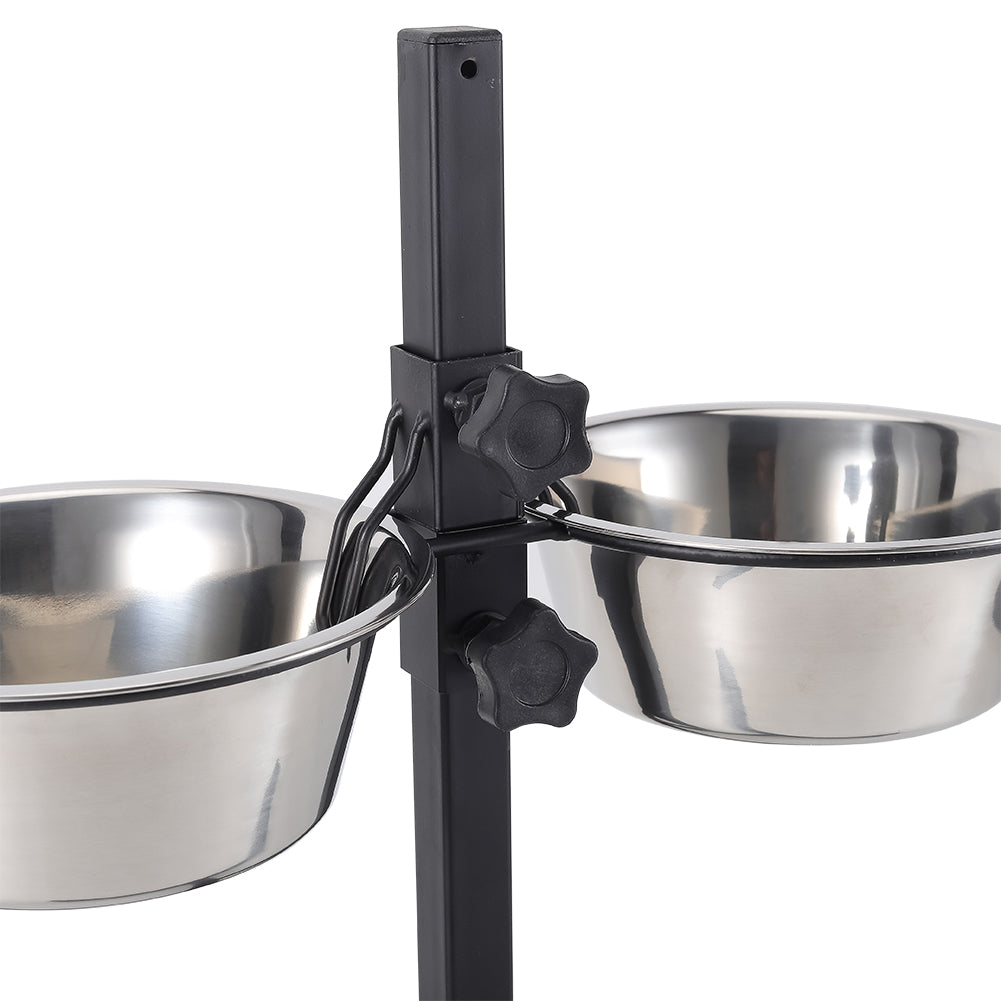 Adjustable Double-Bowl Pet Feeder – Elevated Stand for Cats & Dogs, Anti-Slip & Hygienic Design