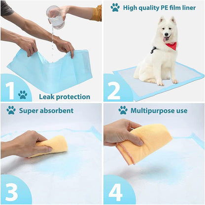 M-Size Disposable Training Pads for Puppies & Cats – 50-Pack, Quick Absorbency