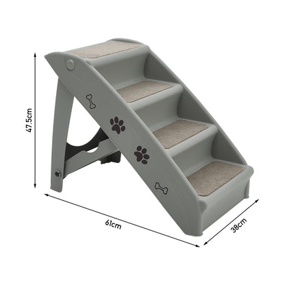 4-Step Plastic Foldable Pet Stair – Durable & Non-Slip Indoor Climbing Ladder for Pets