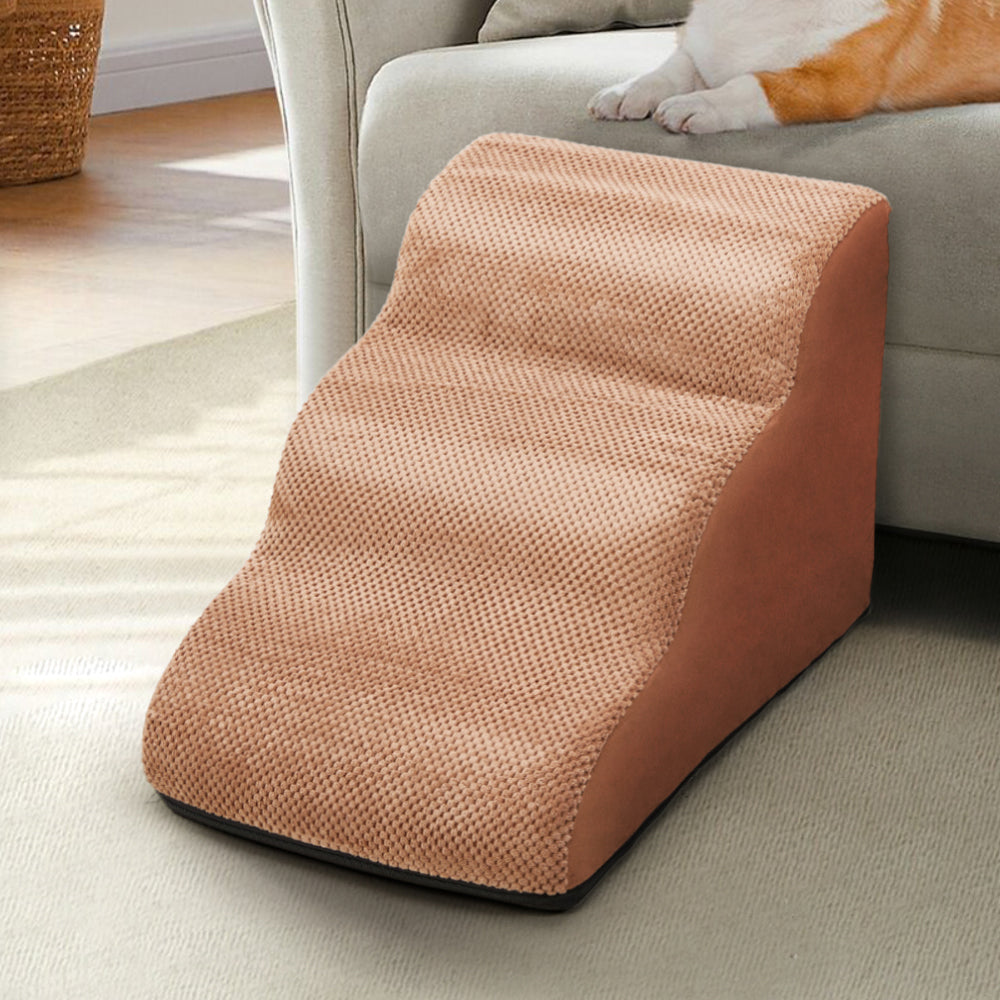 Non-Slip Pet Stairs with Removable Cover – Comfortable & Safe for Small Dogs