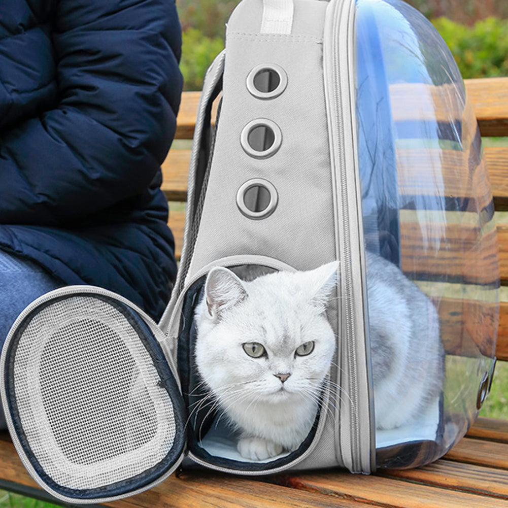 Transparent Capsule Pet Travel Backpack – Breathable Bubble Carrier for Cats and Small Pets