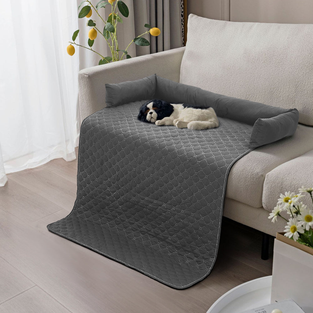 Waterproof Pet Bed Furniture Protector Mat with Pillow – Sofa Cover for Dogs & Cats