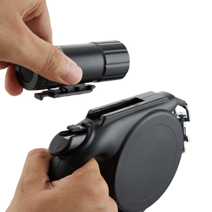 5m Retractable Dog Leash with LED Flashlight & Waste Bag Dispenser
