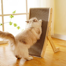 Reusable Cat Scratcher Bed with Dual-Sided Corrugated Surface and Wooden Frame