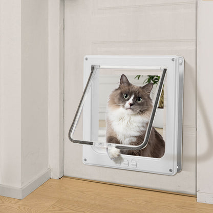 Pet Door with Rotary 4-Way Locking – Magnetic Closure, Durable ABS Material, Easy Installation for Large Pets