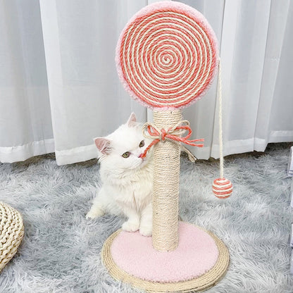Lollipop Sisal Cat Scratching Post with Toy Ball – Durable, Fun & Comfortable