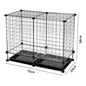 Foldable Black Dog Crate with Dual Removable Trays – Ideal for Small Breeds