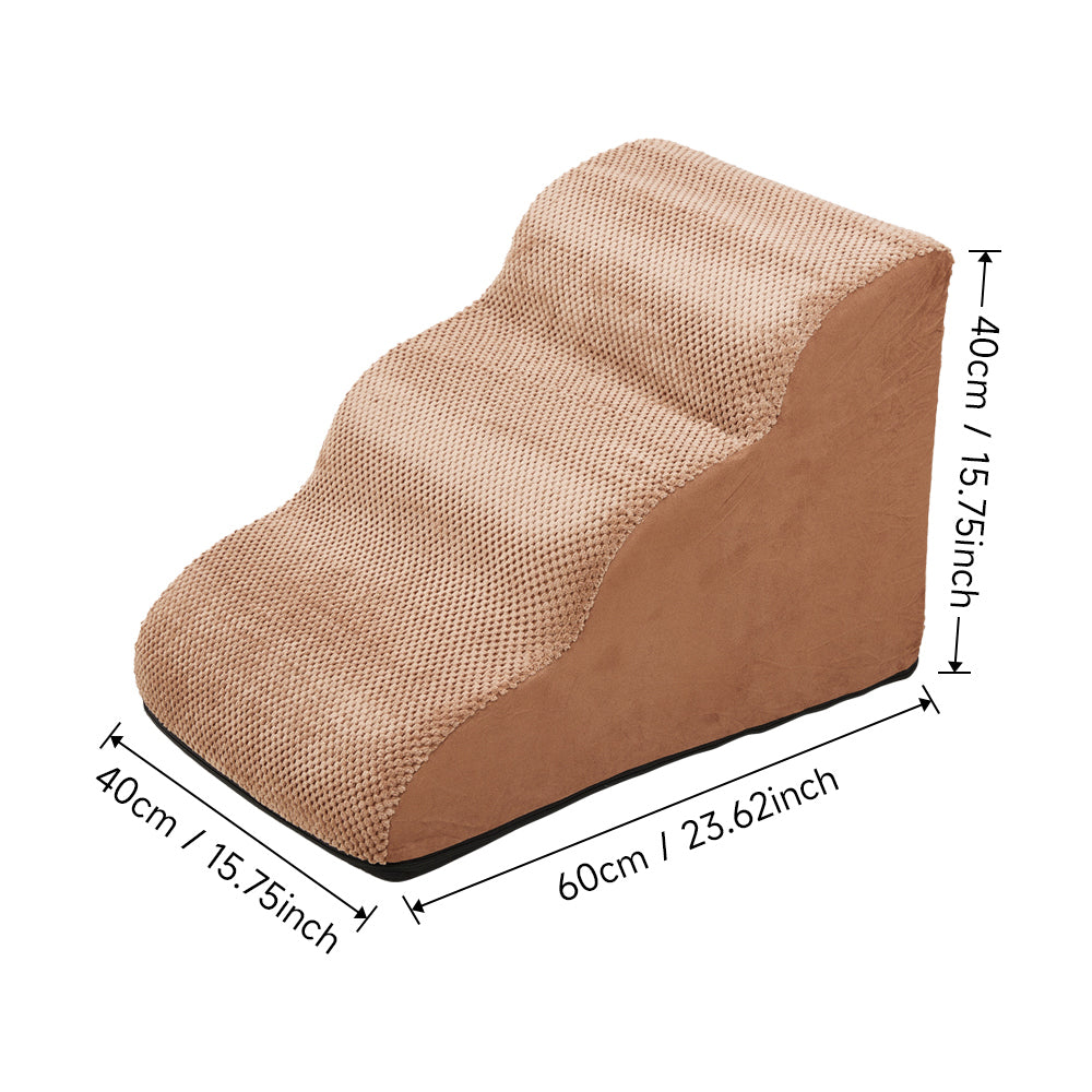 Non-Slip Pet Stairs with Removable Cover – Comfortable & Safe for Small Dogs