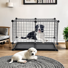Foldable Black Dog Crate with Dual Removable Trays – Ideal for Small Breeds