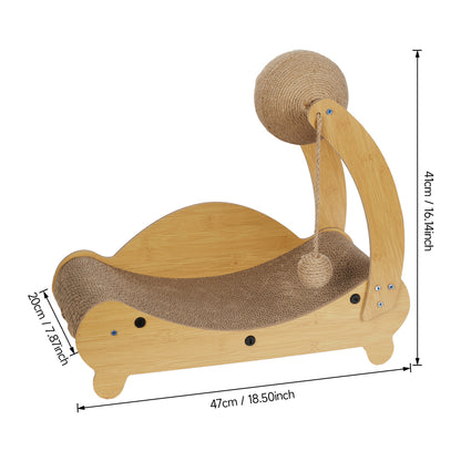 3-in-1 Cat Scratcher Bed – Cozy Resting Spot with Scratching and Play Features