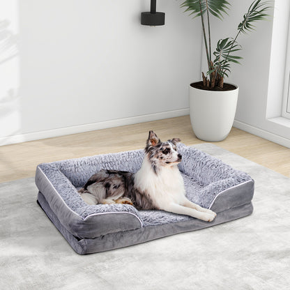 Large Plush Pet Sleeping Bed with Non-Slip Base – Waterproof, Supportive, and Cozy