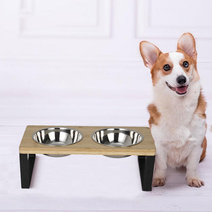 Elevated Dual-Bowl Pet Feeder – Stylish & Comfortable Feeding Stand for Cats and Dogs
