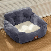 Dog Car Seat Bed for Small to Medium Pets – Travel Booster with Adjustable Strap & Storage Pockets