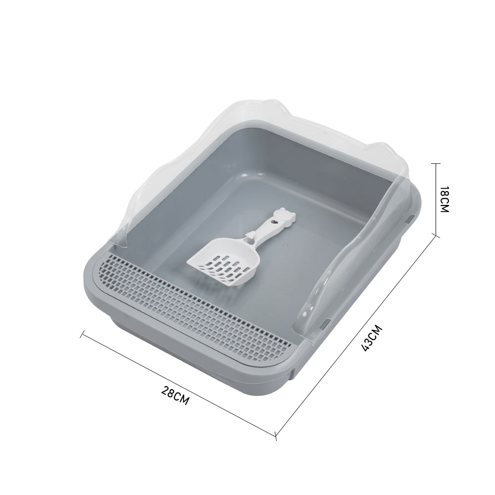 Semi-Closed Cat Litter Box – Splash-Proof, Odour Control, Travel-Friendly, for Large Cats