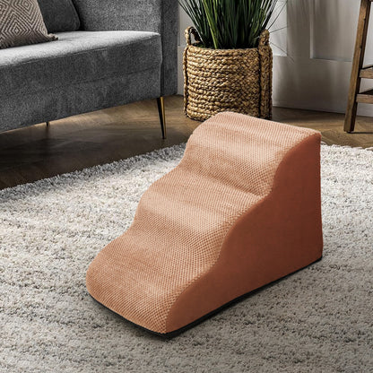 Non-Slip Pet Stairs with Removable Cover – Comfortable & Safe for Small Dogs