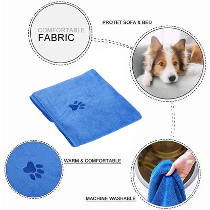 Large Quick-Dry Pet Bath Towel – Soft & Super Absorbent Towel for Dogs and Cats