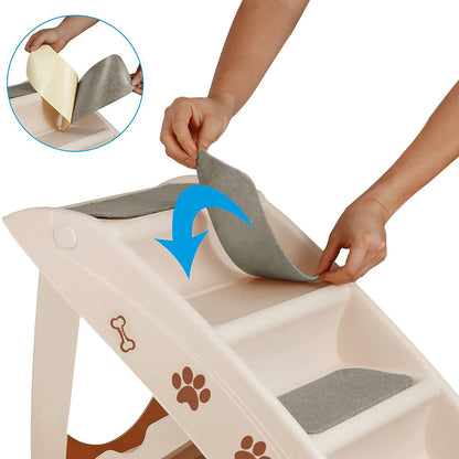 4-Step Foldable Pet Stairs - Durable Indoor Climbing Ladder for Cats & Dogs