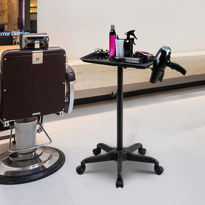 Adjustable Salon Tray Cart with Wheels – Mobile, Heat-Resistant, and Easy to Clean