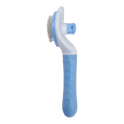 Pet Grooming Brush – Stainless Steel Bristles for Cats, Dogs & Rabbits – Gentle & Efficient Fur Removal Tool