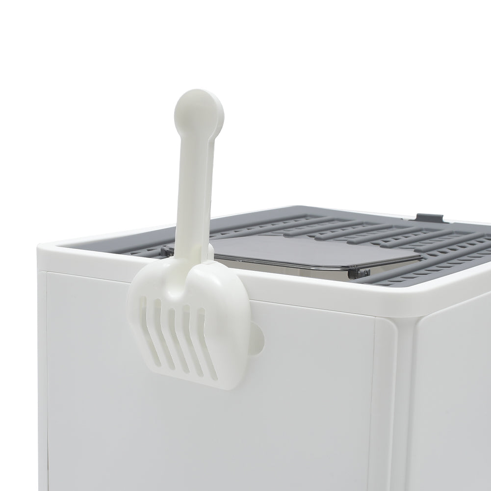 Enclosed Cat Litter Box with Pull-Out Drawer and Scoop – Privacy-Focused, Easy-Clean Design