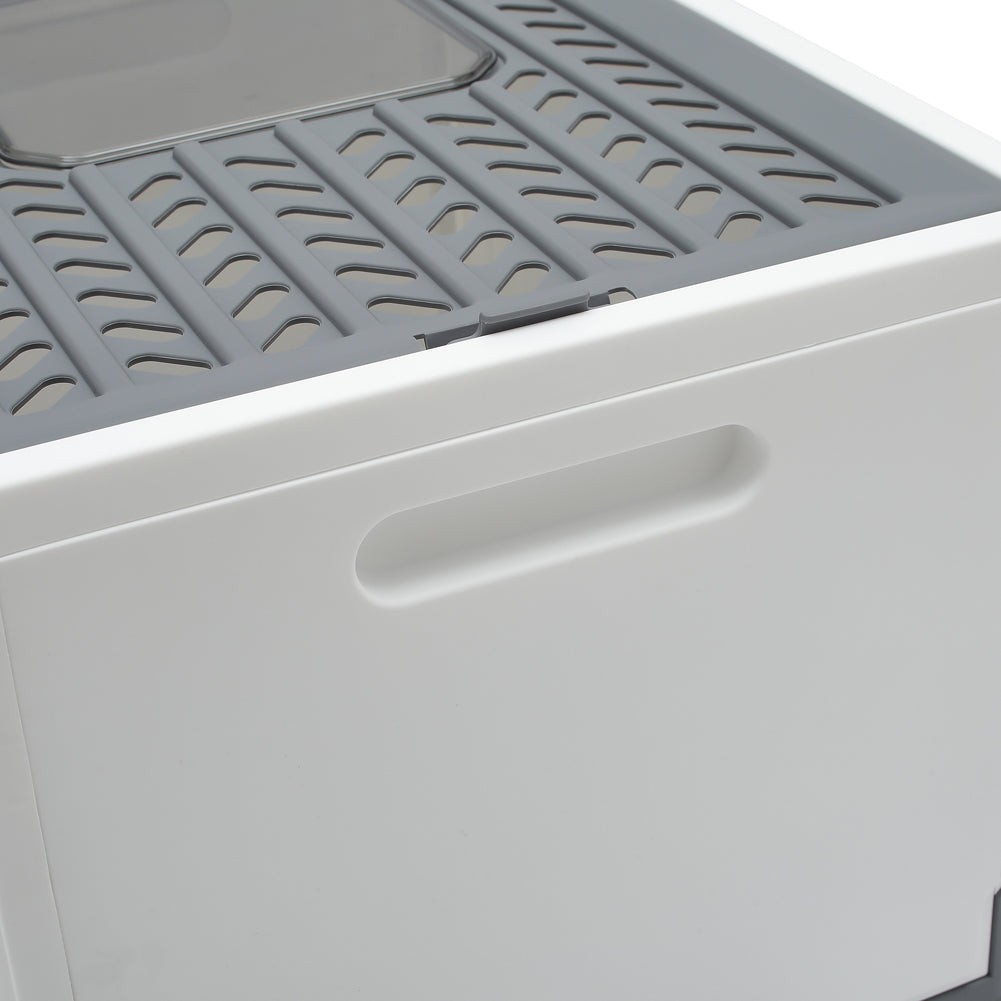 Enclosed Cat Litter Box with Pull-Out Drawer and Scoop – Privacy-Focused, Easy-Clean Design