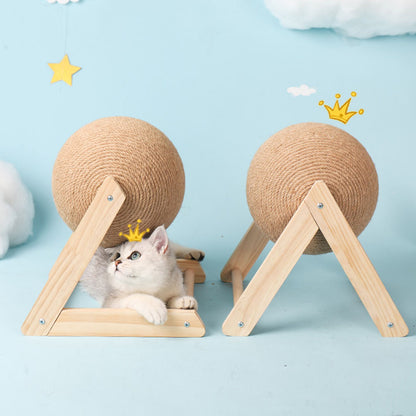 Cat Scratching Ball Natural Sisal Scratcher Pet Toy, CT0681