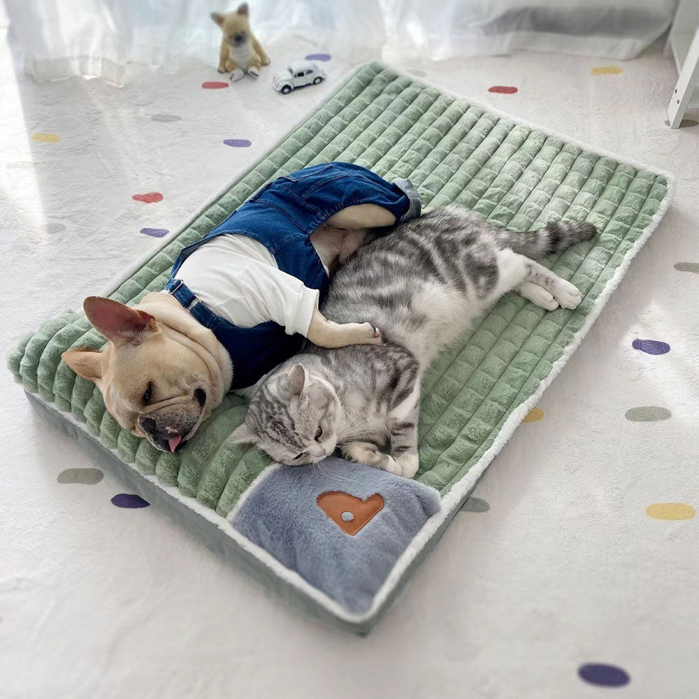 Washable Pet Bed – Soft Faux Fur Sleeping Cushion Mat for Puppy & Cat