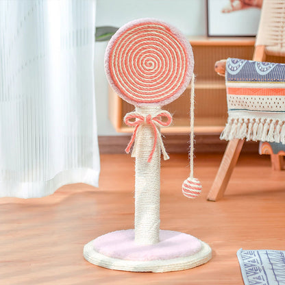 Lollipop Sisal Cat Scratching Post with Toy Ball – Durable, Fun & Comfortable