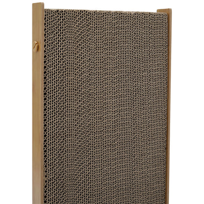 L-Shaped Cat Scratcher with Interactive Toys